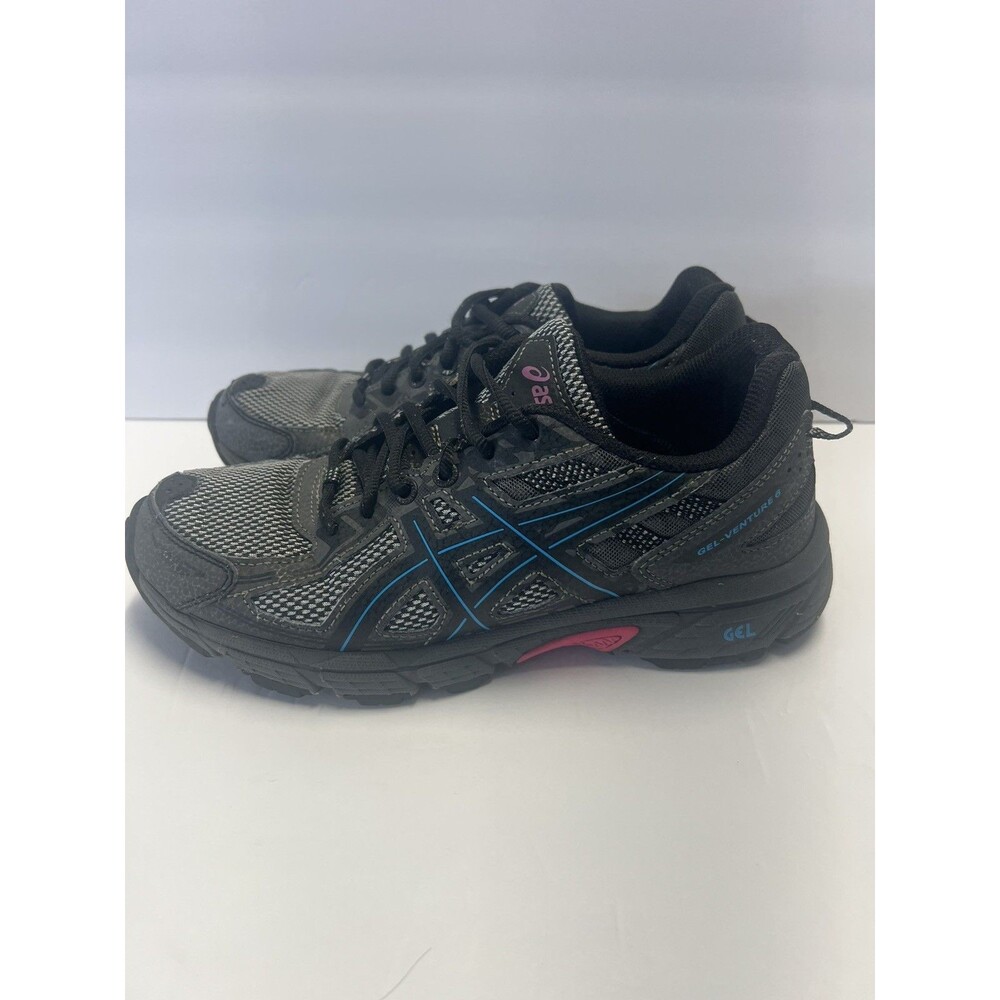 Asics Gel Venture 6 Womens 7.5 Gray Blue Running Hiking Trail Shoes T7G6Q